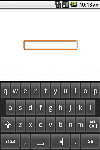 android keyboard on input type text